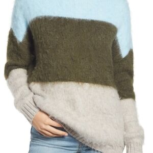 BP Colorblock Sweater in Blue, Olive, and Gray